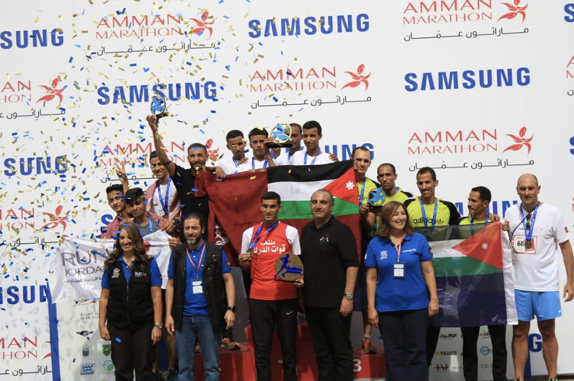 فريق الدرك يحصد الذهب في ماراثون عمان الدولي