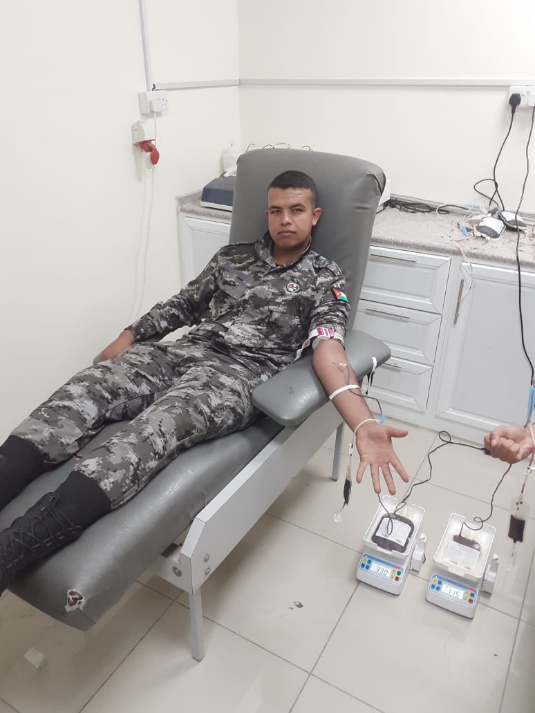 قوات الدرك تنفذ حملة للتبرع بالدم لمستشفى معان الحكومي .. صور