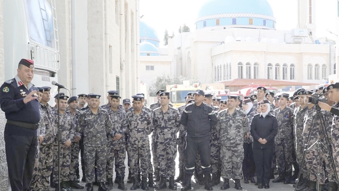 العميد الصبيحي يتفقد سير العمل بشرق عمان وإنقاذ وإسناد الوسط